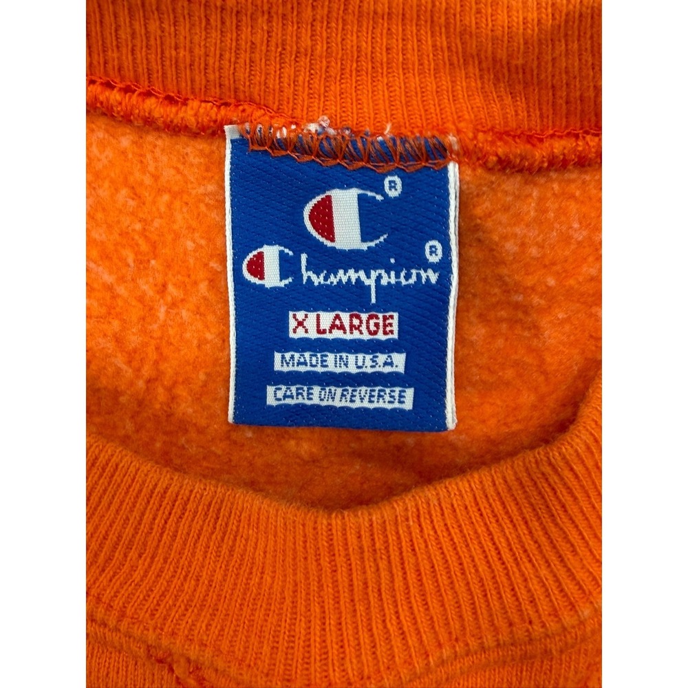 Vintage Champion Made in USA Sweatshirt Orange Size XL - Picture 8 of 10
